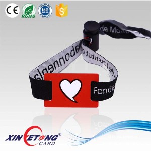 13.56MHZ tipo 2 Chip Ultralight NFC tejida pulsera para eventos Festival